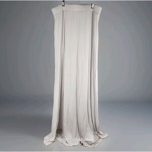 Women's Long White Maxi Skirt – Size XXL ~ Elastic Waistband Flared Skirt 33x42